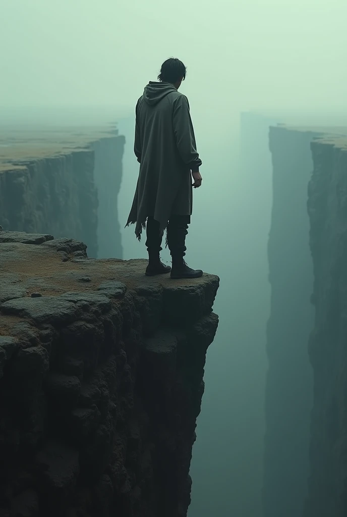 It represents carpe diem in the life of a person in misfortune on the edge of the abyss. 