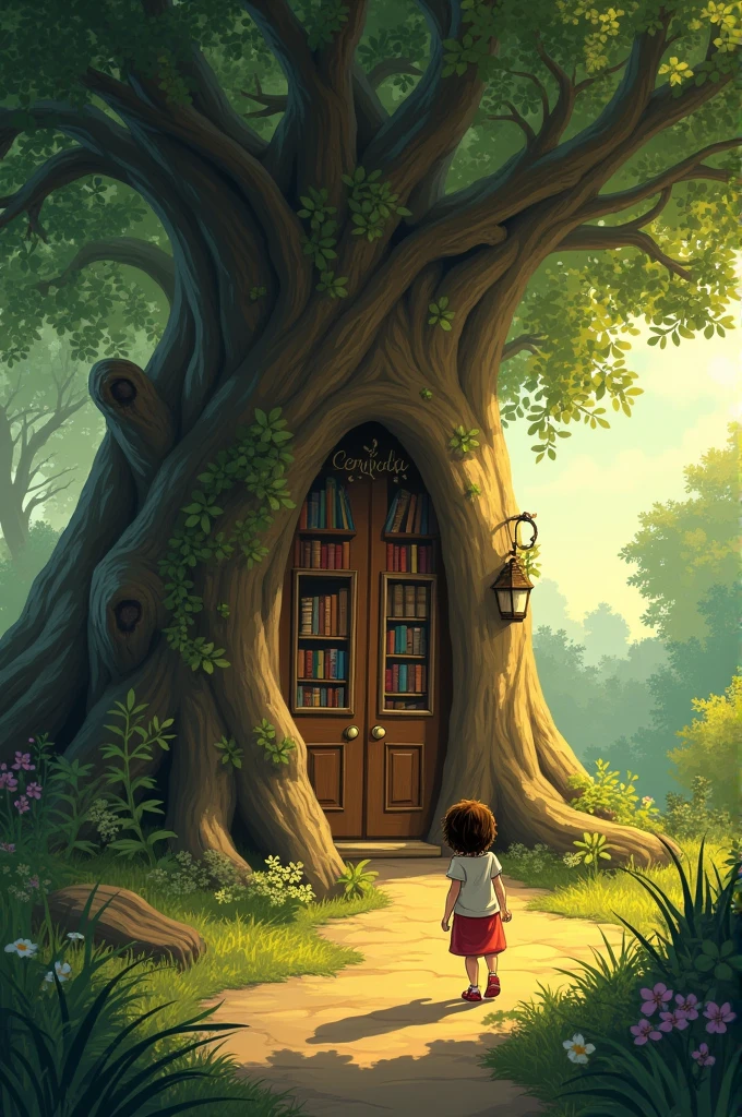 Lila was a curious girl with bright eyes and a heart full of wonder. Every day after school, she wandered into the nearby forest, where she felt most alive. The trees whispered secrets, and the streams sang songs only she could hear. One afternoon, she discovered a small, hidden glen bathed in golden light. In the center stood a solitary, ancient oak with a door carved into its trunk.

Her heart raced as she approached. She hesitated, then slowly turned the knob. Inside, she found a cozy room filled with books and maps of places she had never seen. A note lay on a table, written in a delicate script: “For the brave of heart, the world is yours to explore.”

From that day on, Lila knew her life would be an adventure, fueled by the magic she had found within the woods and herself.