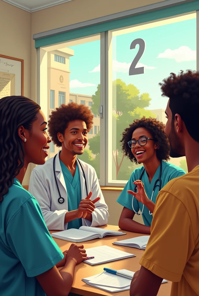 section 2 medicine students in Addis Ababa University, Ethiopia, are discussing with each other. Show the section number that is 2
