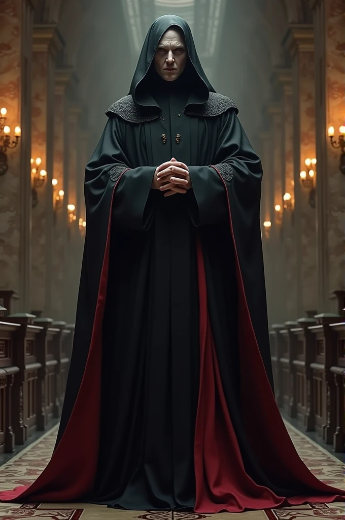 Generate an image as if Voldemort and a Sith Lord had a son and he became a judge in Brazil"