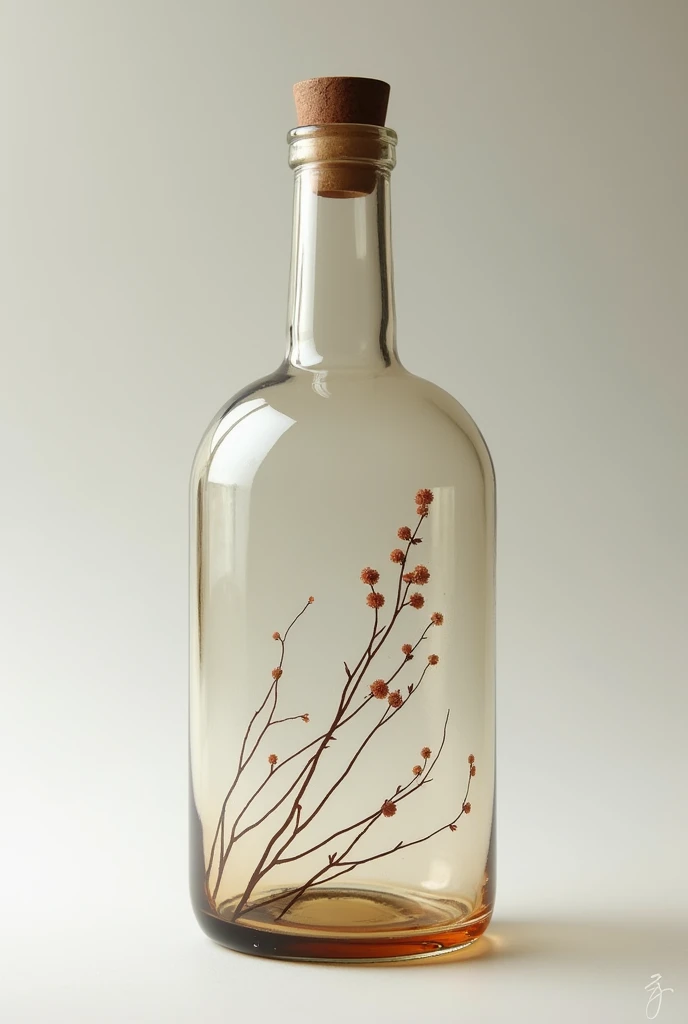 Simple elegant art to paint in bottle