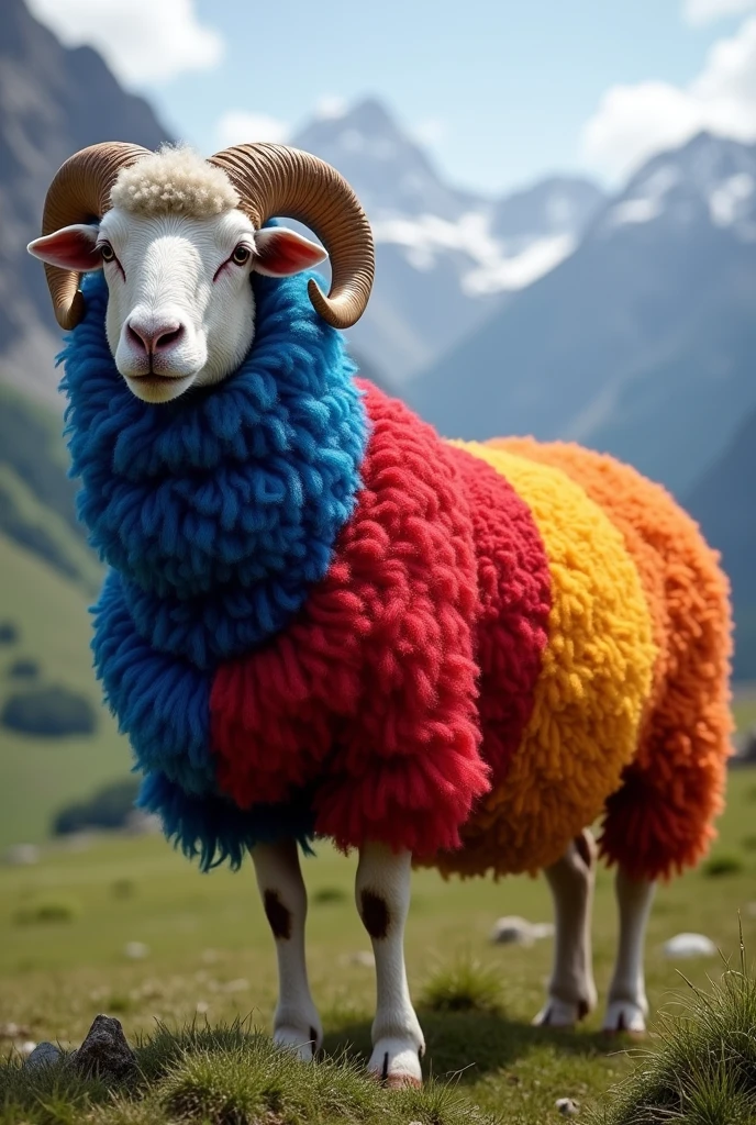 Armenian flag sheep