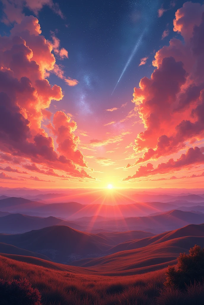 Pic of most magnificent sunset in the world with coolest sky with most beautiful colours