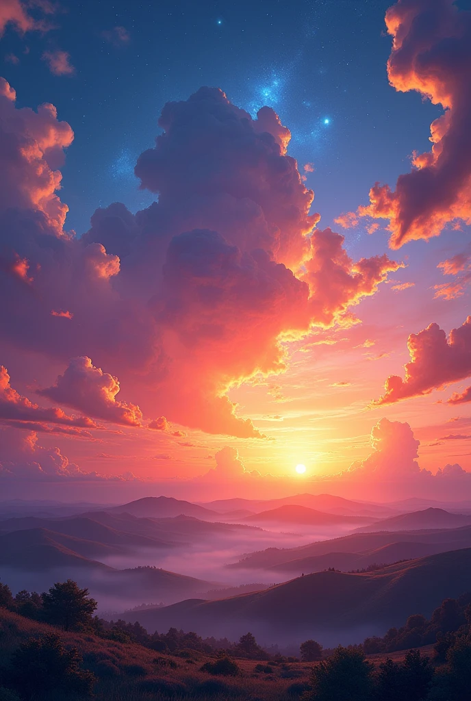 Pic of most magnificent sunset in the world with coolest sky with most beautiful colours
