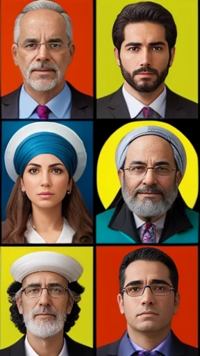 A group of Baal teshuva focus on the face