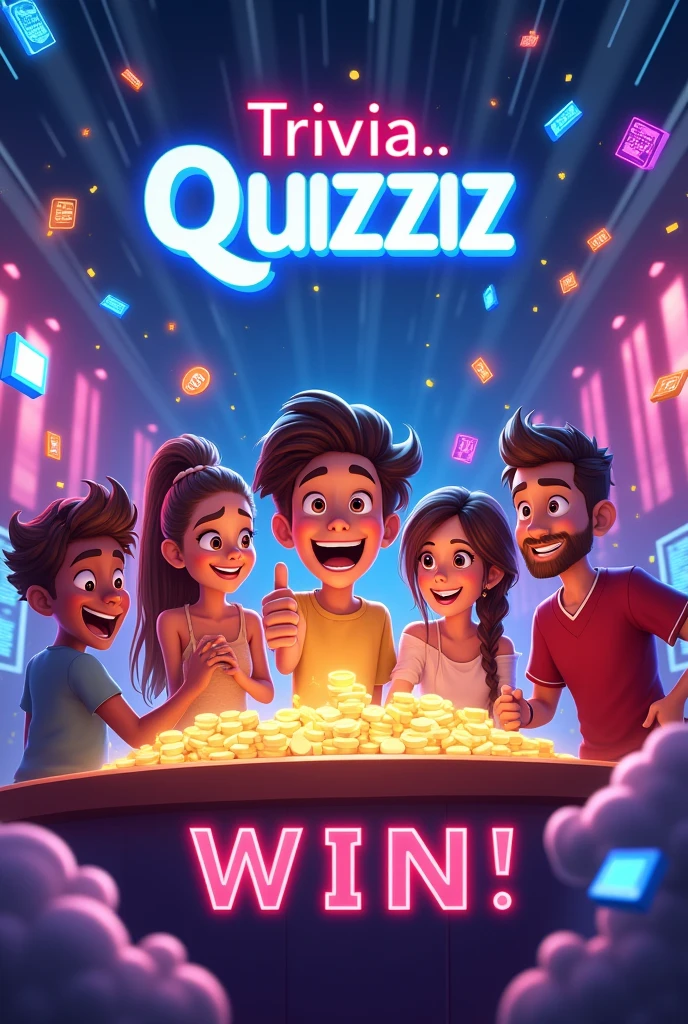Picture Advertisement for Quizziz to Win It: A Trivia Game