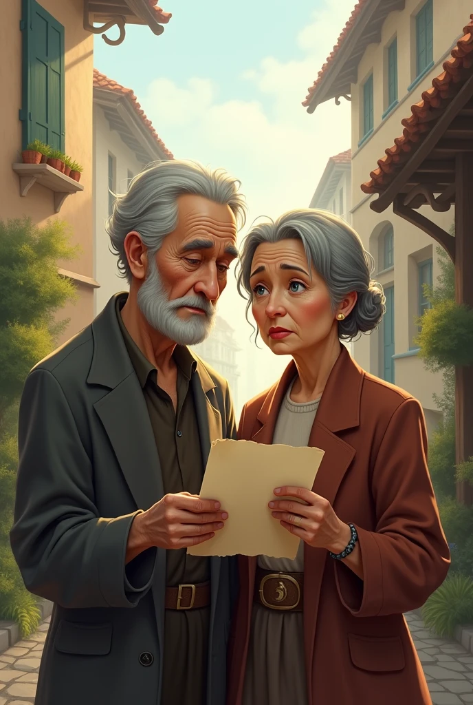 "A village elder couple, known for their generosity, receives a mysterious letter.