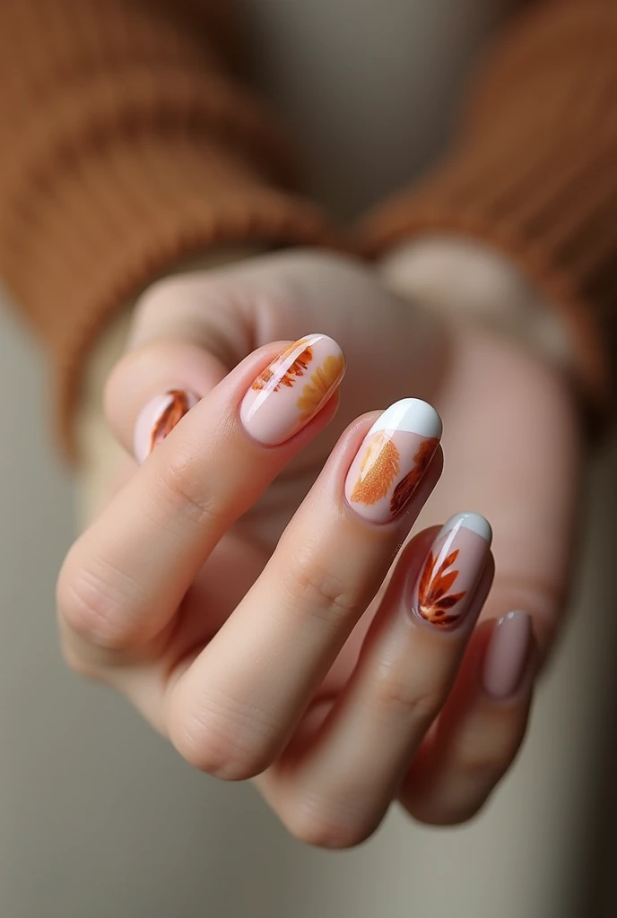 simple fall nails ideas, easy