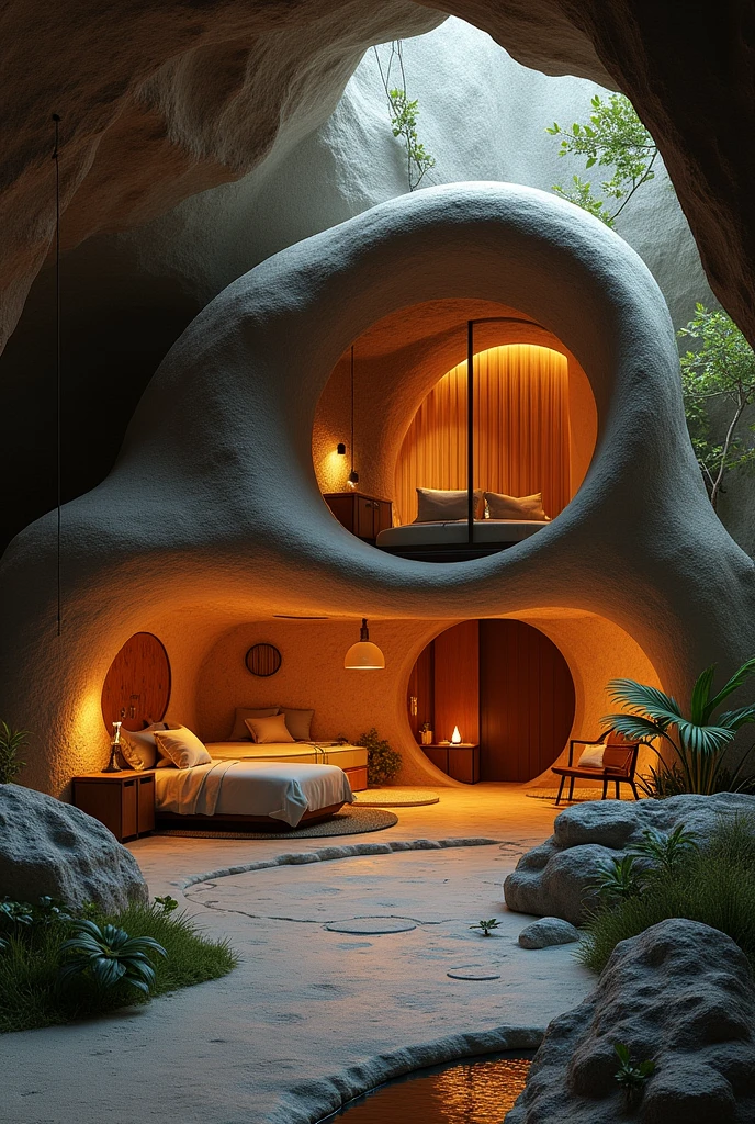 Create an image that has a title and says Cabina House in underground letters