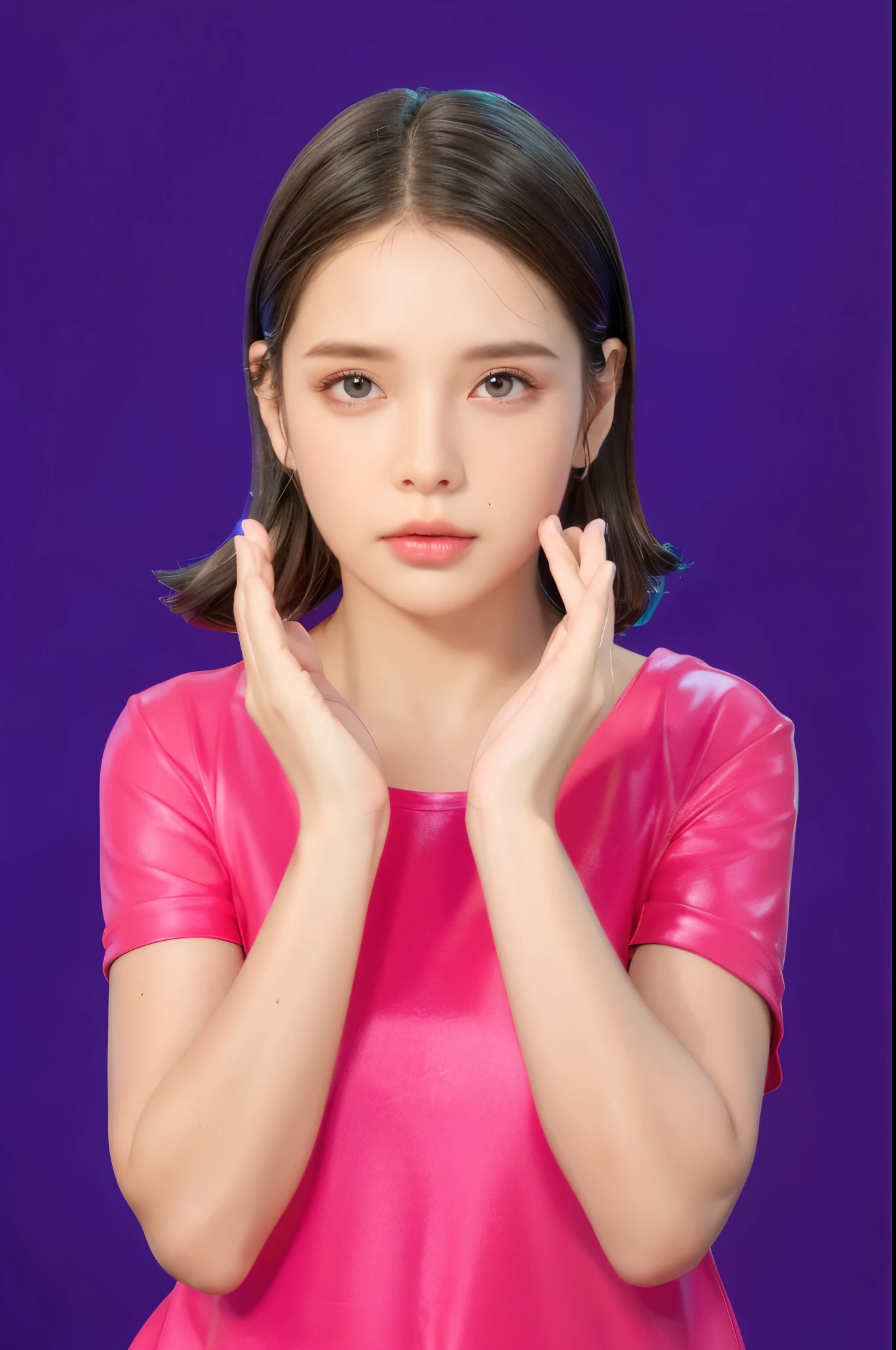 3d style, simplified design, 3d render, glossy texture, smooth 3d model, multiple light sources, rim light, sharp post effects render, (glossy plastic texture with multiple big light probe refractions), perfect cgi, smooth silhouette, high intensity refraction, (super glossy material), most beautiful vfx , blue background, plastic refractions, realistic, 4k, high resolution, rim light, photo shoot, commercial photo, profile shot, 4k, rim light, high resolution, 4k, glossy texture, smooth 3d model, multiple light sources, rim light, sharp post effects render, (glossy metallic texture with multiple big light probe refractions), perfect cgi, cgi art created only with gradients, smooth silhouette, high intensity refraction, (super glossy chrome material), most beautiful vfx, blue background, chrome metal refractions, multiple light sources, rim light, sharp post effects render, perfect cgi, digital art, detailed digital art, reflective, best quality, 4k, masterpiece:1.2, ultra-detailed, realistic, vivid colors, dark and moody lighting, The image of the highest quality, ensuring every detail is showcased perfectly. It in 4k resolution, allowing viewers to immerse themselves in the richness of the colors and intricate details. The realistic rendering. under the spotlight, reflecting, high-resolution image, realistic rendering, dark background, and rim light photorealistic