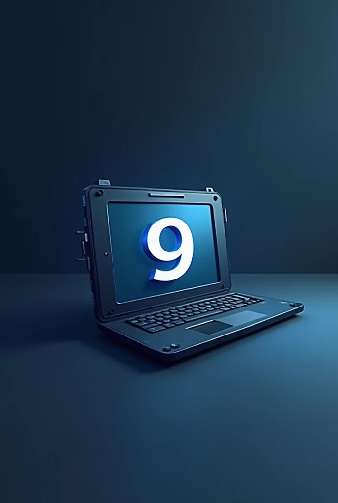 Make logo of a computer but instead of 8 put 9 on it