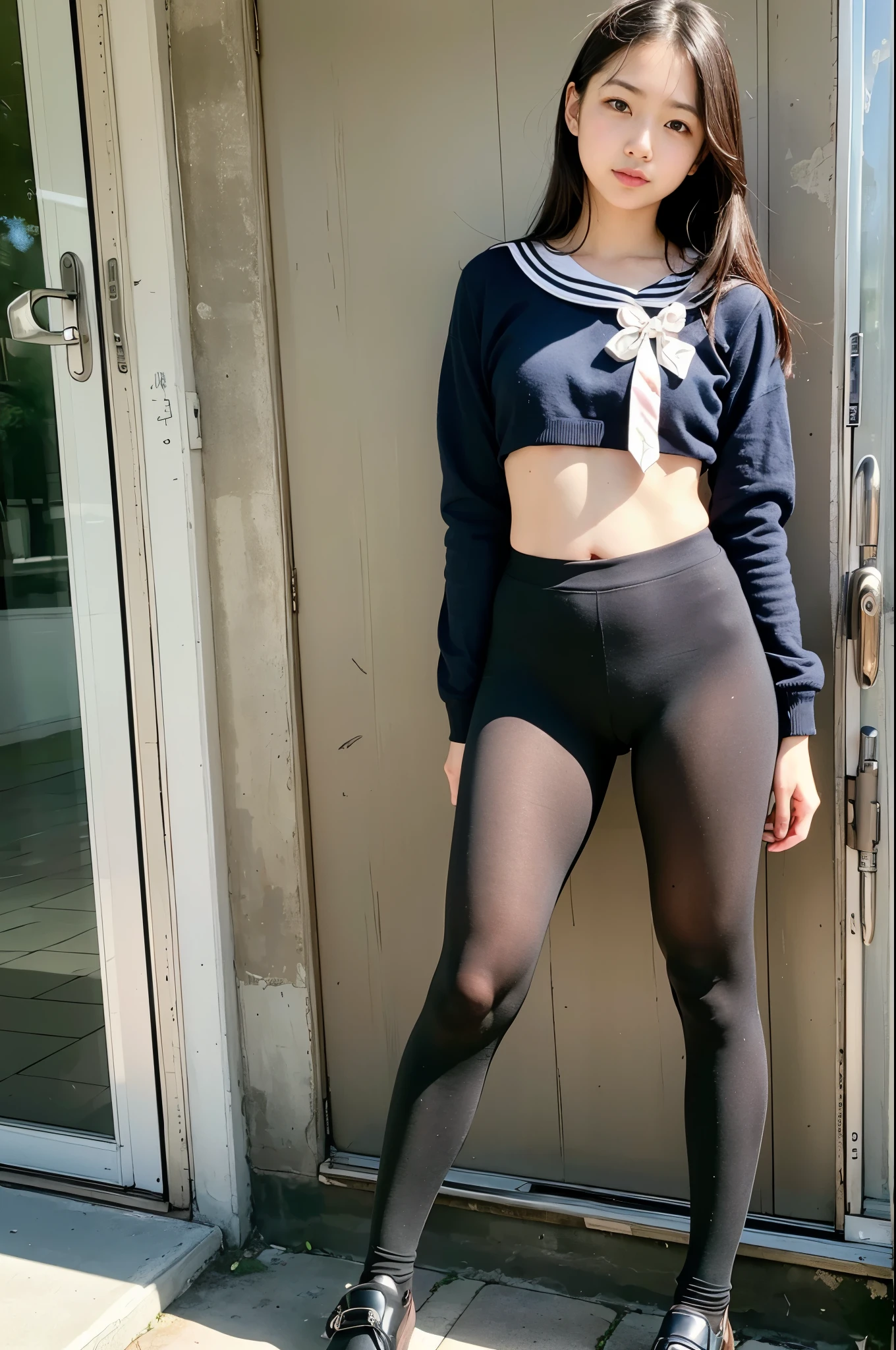 Open mouth white liquid tights