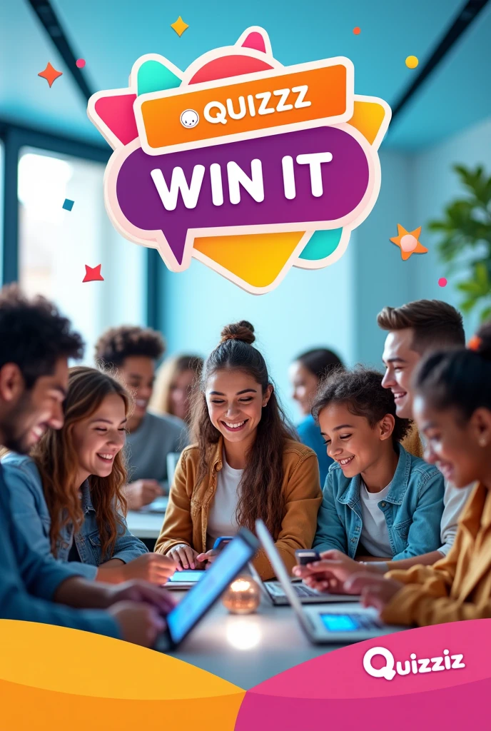 Picture Advertisement for Quizziz to Win It