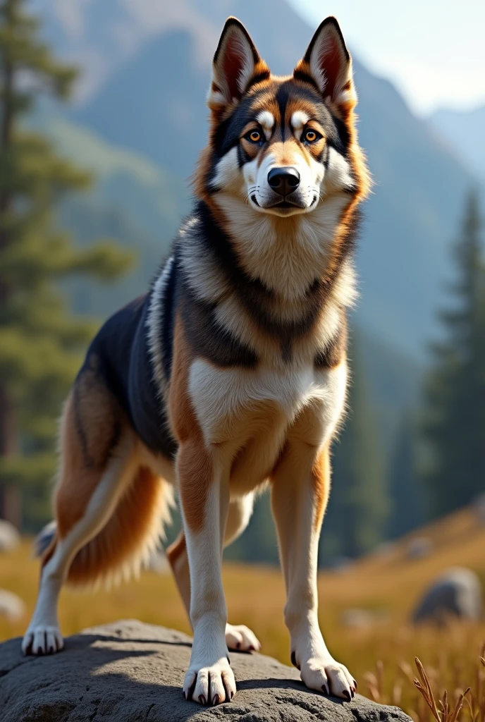 dog mix, siberian husky x dutch shepherd