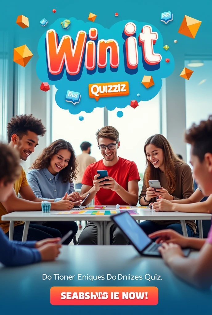 Picture Advertisement for Quizziz to Win It