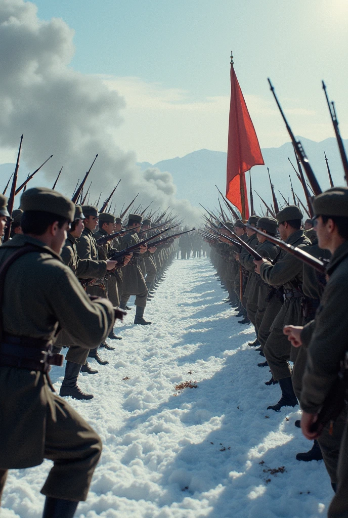 10 Bolsheviks vs 10 whites fighting 
