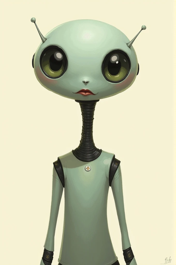 Slim gir's neck