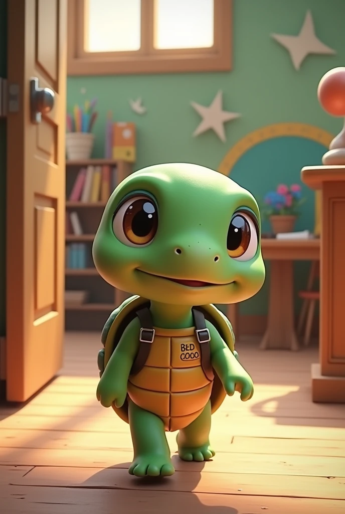 Lilli, the little turtle, goes to school
