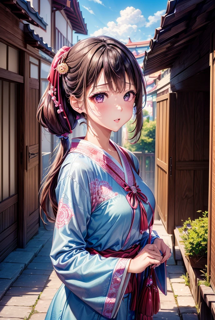 (masterpiece、Highest quality、Highest quality、Official Art、Beautiful and aesthetic:1.2)、(One Girl)、Very detailed、(Fractal Art:1.3)、colorful、Twin tails, Pink eyes, Hearts in eyes, 