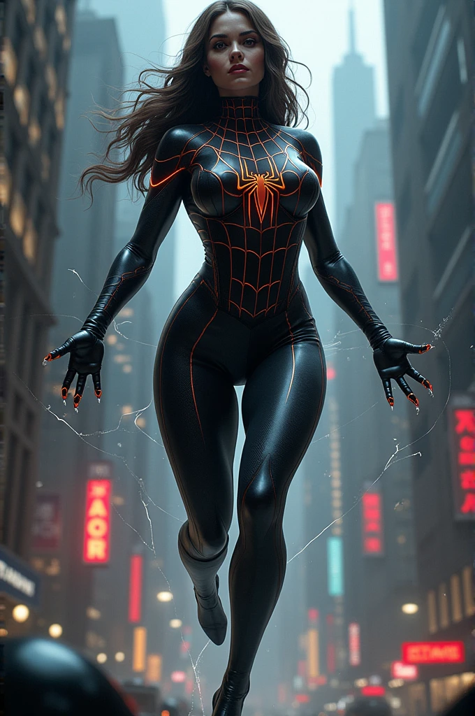 Spider Woman with big boobs