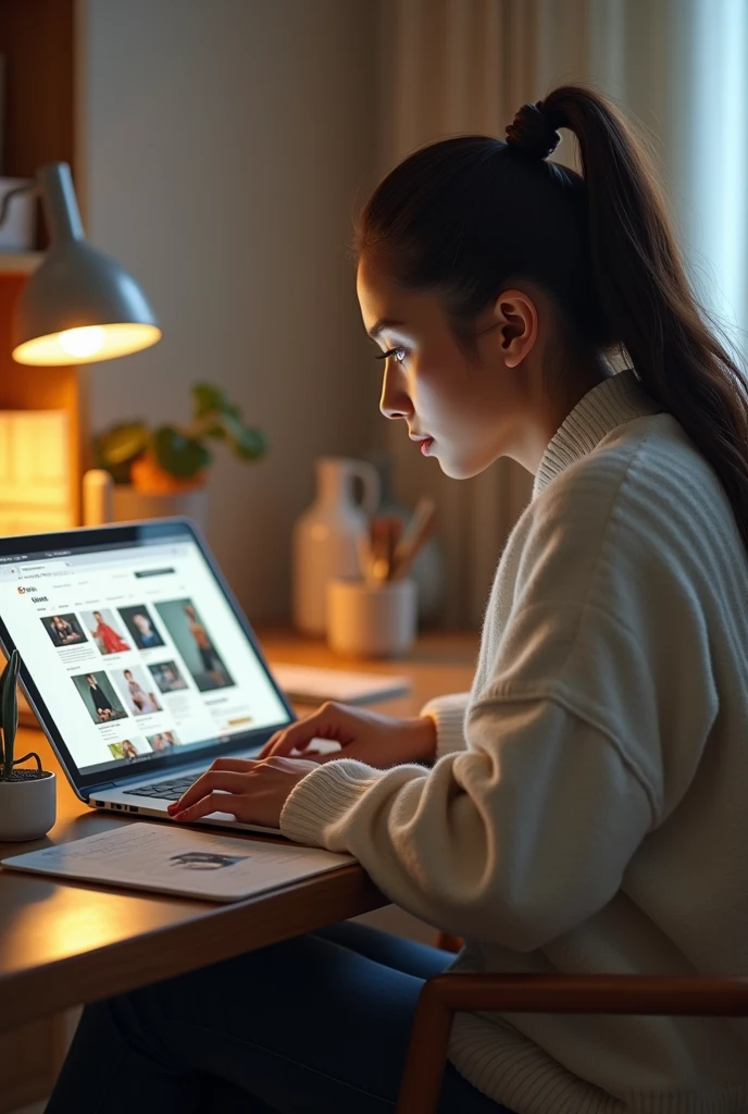 I wanted an image of a person shopping online