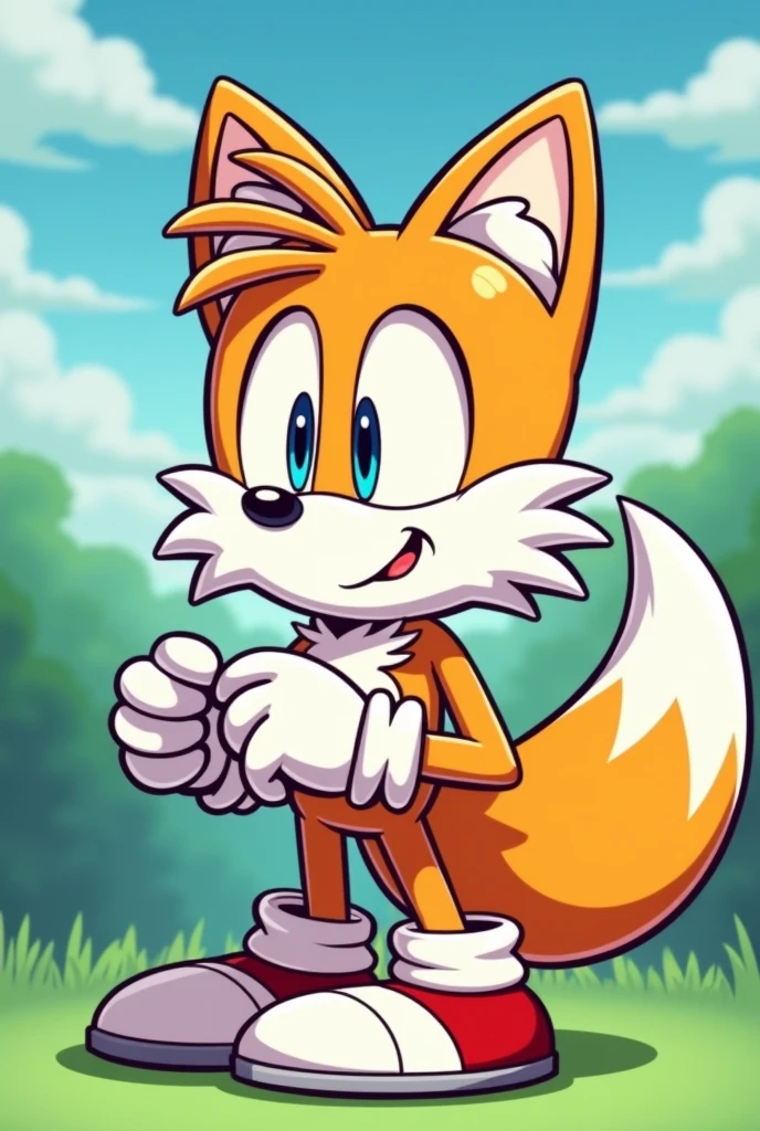 Tails saying: hey sonic, how big is your dick?