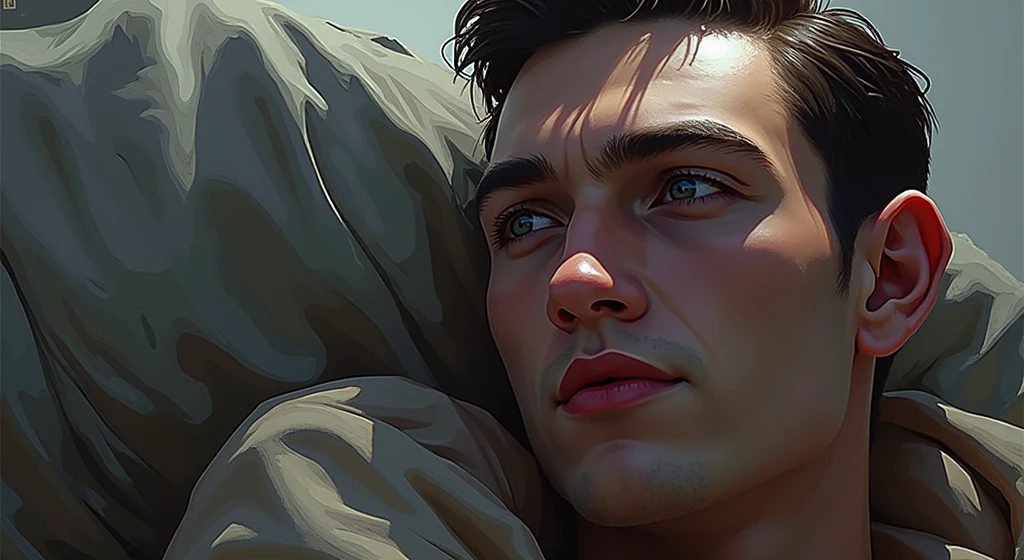 Using face of photo create portrait illustration of 20 year old man