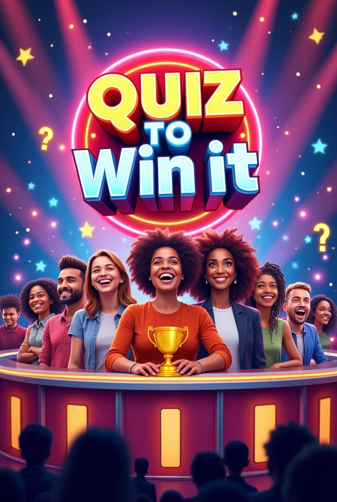 Picture Advertisement for a game called "Quiz to Win It"