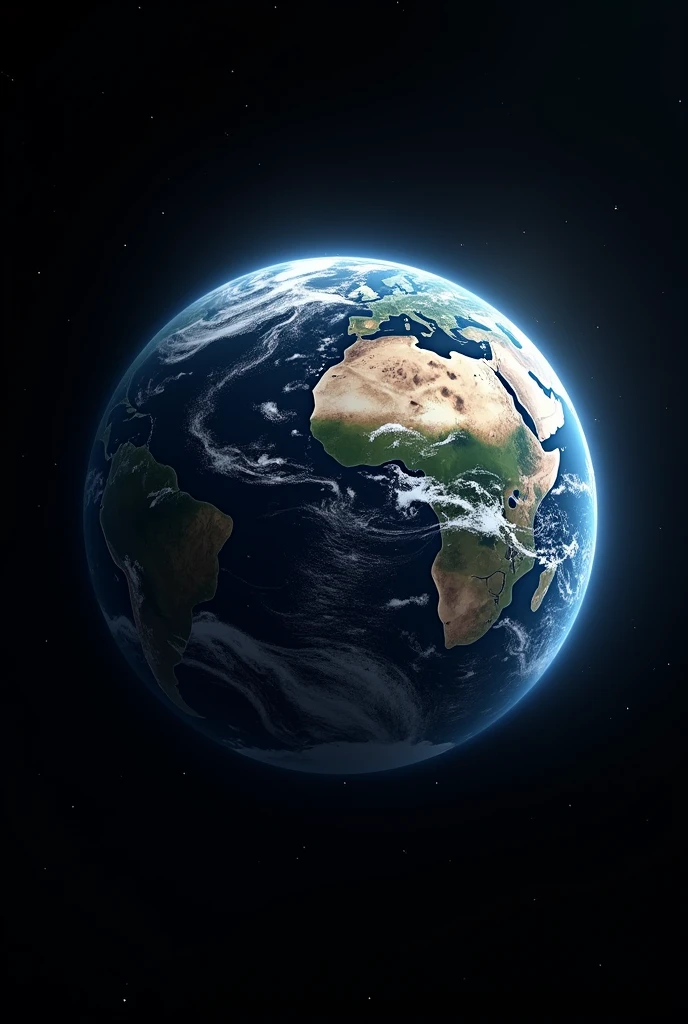 Realistic 3D picture of earth
