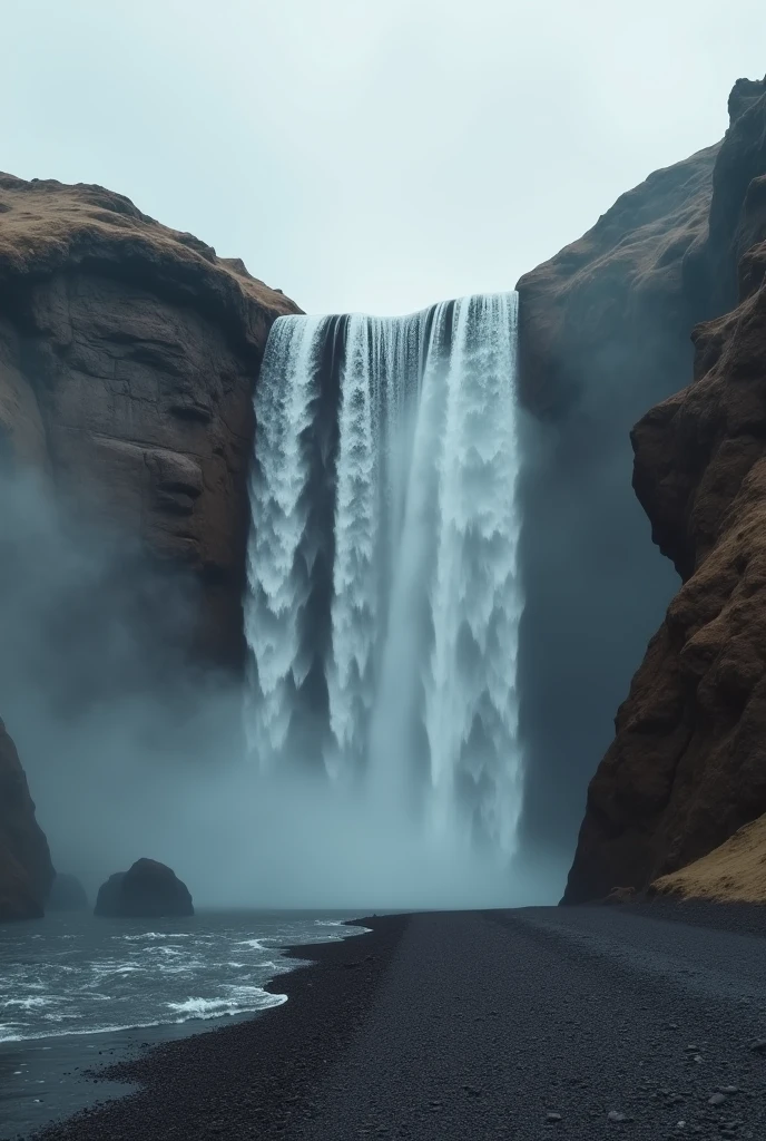 falls with gray backgrounds