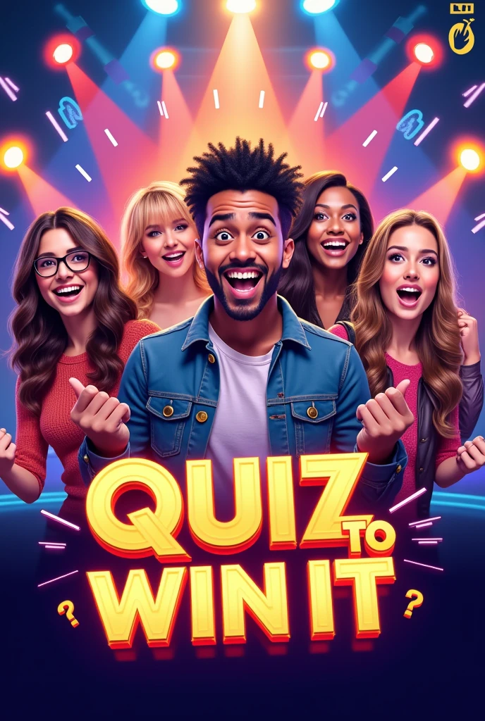 Picture Advertisement for a game called "Quiz to Win It"