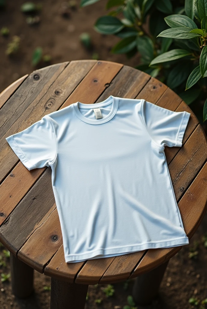 tshirt in wodden table