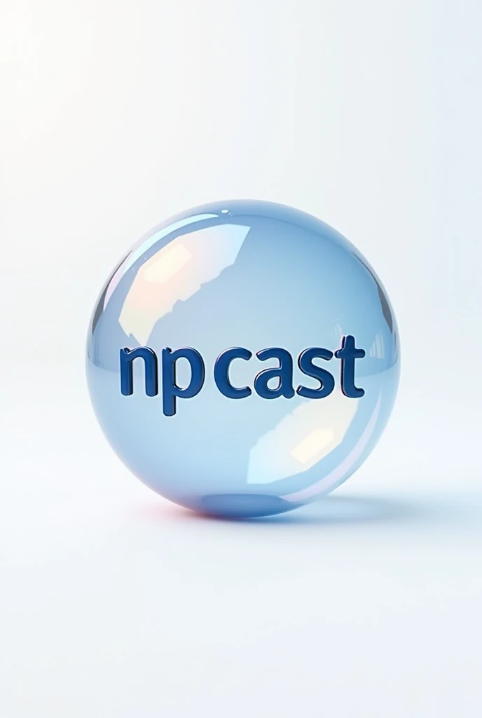 Create a logo with the name NP CAST by popping the bubble 