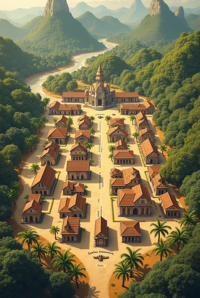 Make a map of the colony of Santo Antônio Barra Mansa RJ so you can see the street names