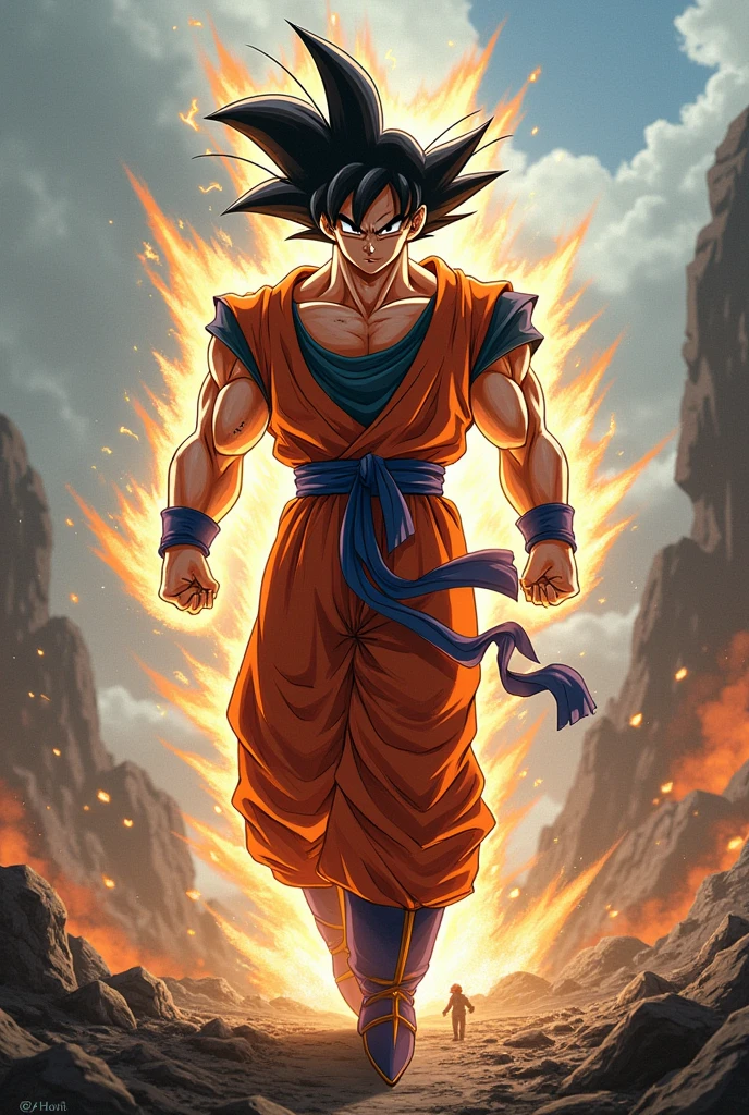 Goku mastered ultra instinct battle damaged