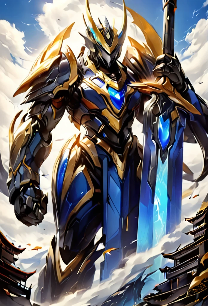 Sky,Dragon Tiger King Human Machine,Giant knife