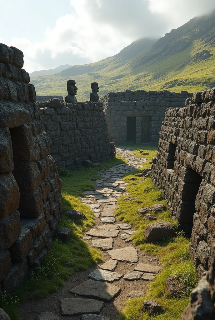 Ruins of the Rapa Nui village