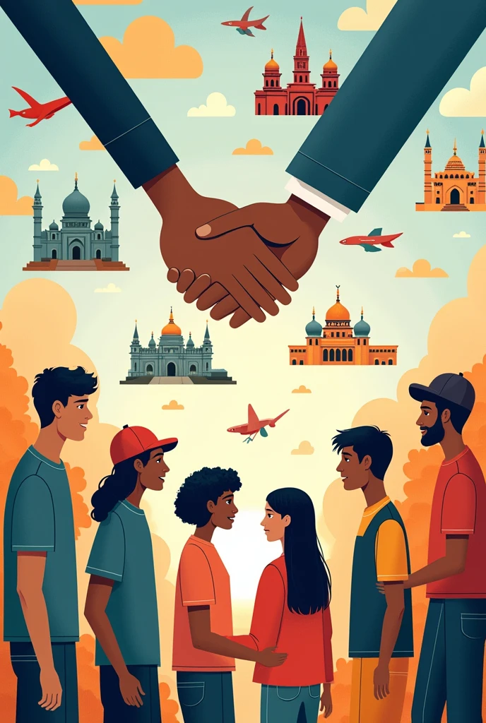 Poster that shows the importance of having intercultural communication and would help promote peace education among nations.