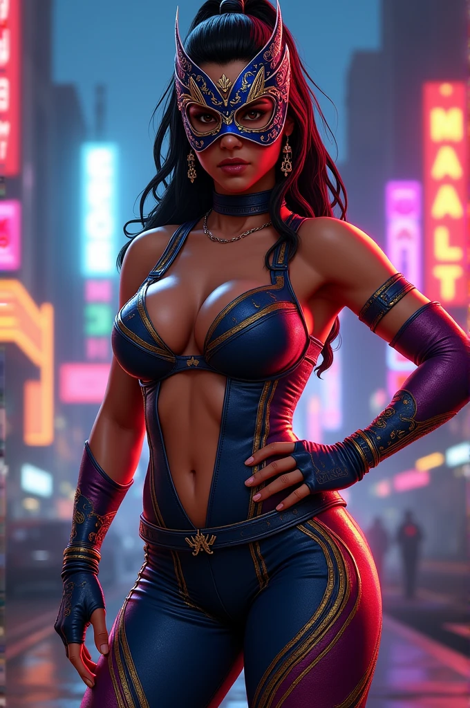 Female character from gta online -Luchadora, make her sexy