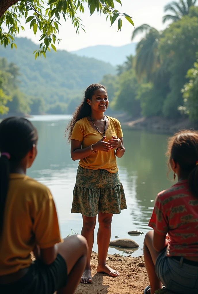 Jessie Dia organizes meetings and gatherings to share her knowledge and research on hydropower.. He discussed the benefits of harnessing energy from nearby rivers., emphasize sustainability and long-term benefits. As Jessie's skills become more evident, more and more villagers are starting to take his vision seriously.