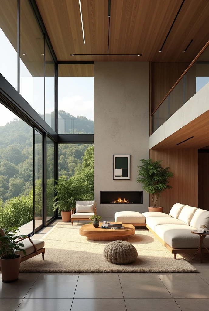 Interior design , modern living room  , in Brazil ,  , ultra realisitic , 4K , High-resolution rendering 