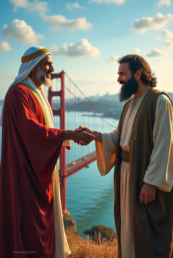make san francisco shaking hands with muhammad