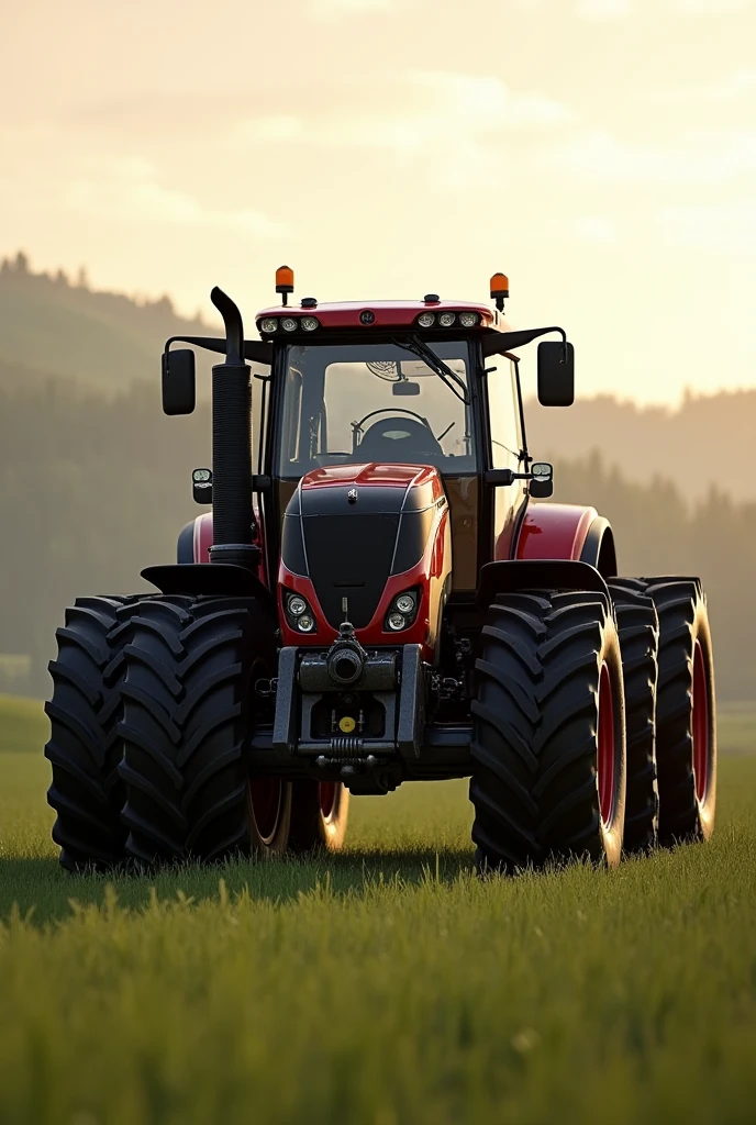 There is an image of a super realistic tractor from Farming Simulator 19