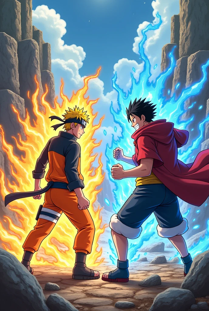Naruto baryo mode vs luffy gear 5