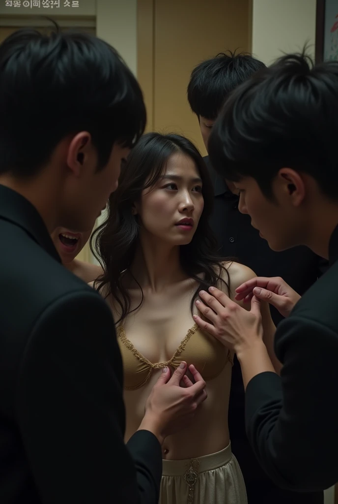 Some actors were caught a korean hot girl and remove all his clothes and touching his sensitive parts