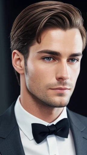 A handsome German man focus on the face