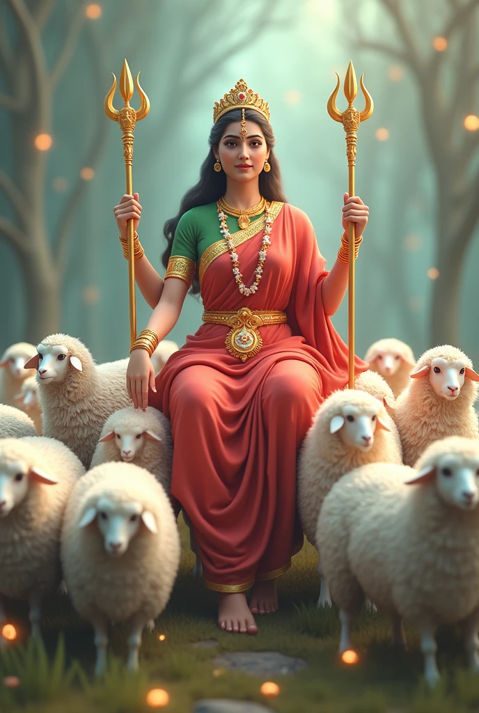3D શ્રી ગેલ માતાજી એક મોટા ચિંગડા વાળા સફેદ રંગ નાં ઘેટાં પર બેઠા હોય છે અને શ્રી ગેલ માતાજી નાં હાથે આશીર્વાદ આપતા હોય છે અને બીજા હાથે માં તલવાર,ત્રીશુલય,ચક્ર, હોય છે અને શ્રી ગેલ માતાજી એ લાલ રંગ ની સાડી પહેરી હોય છે અને તેનું બ્લાઉઝ લીલા રંગનું હોય છે શ્રી ગેલ માતાજી ની બાજુ ૬ બહેનો સાથે ઉભા હોય છે અને ૬ બહેનો નાં હાથ માં ત્રીશુલ હોય છે અને શ્રી ગેલ માતાજી નાં ગળામાં ફુલો નો હાર હોય છે અને ઘેટાં નાં ગળામાં ધંટડી હોય છે અને શ્રી ગેલ માતાજી સાથે મળીને સાત બહેનો હોય છે