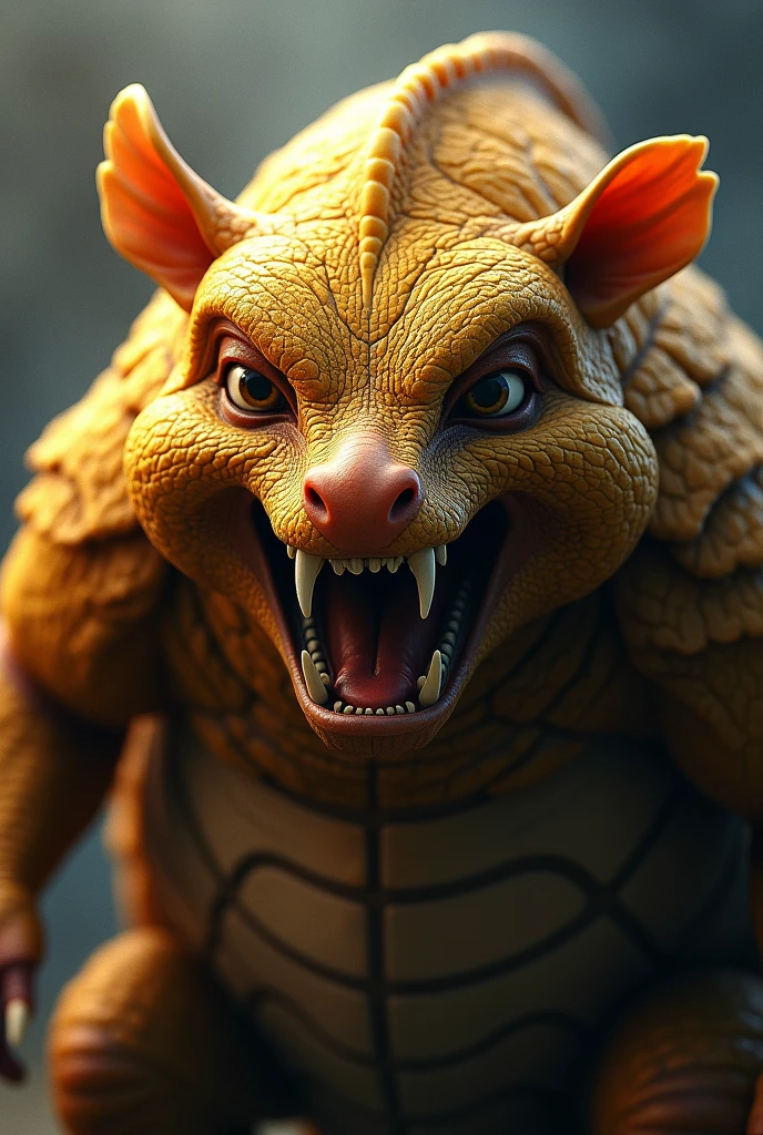 Create an image with the 2014 World Cup mascot with an angry expression
