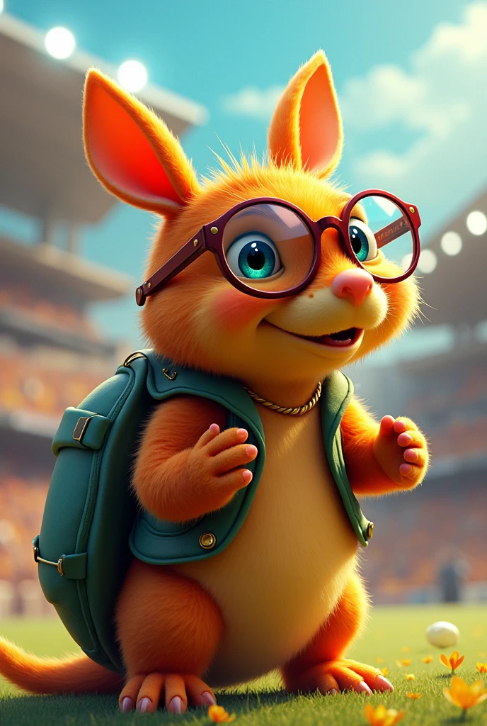 Create an image with the 2014 World Cup mascot with Juliet glasses