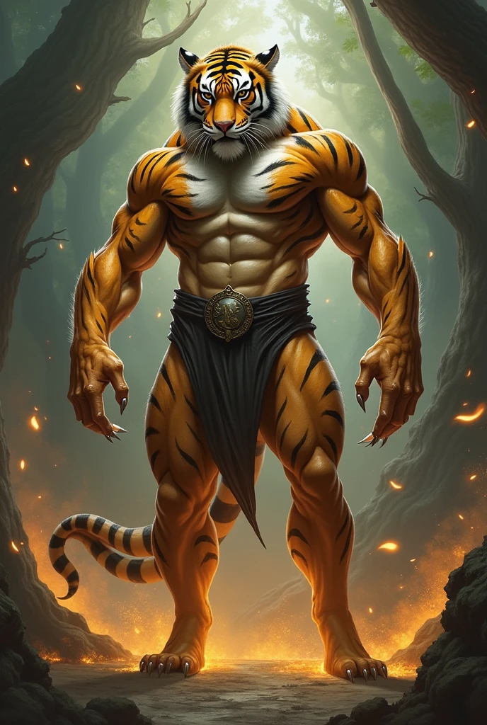 Man mix with tiger